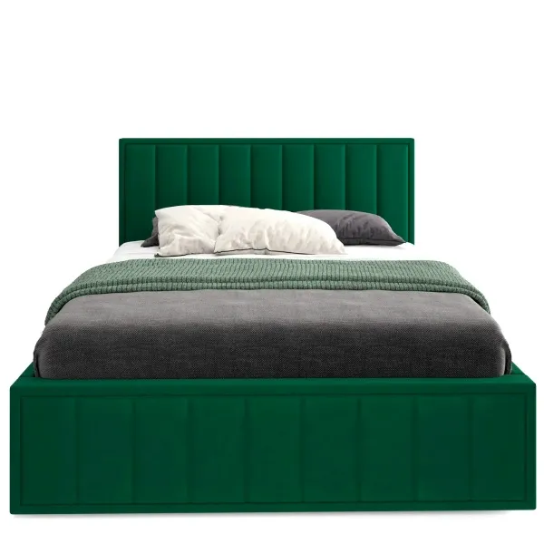 Кровать "Женева" 1400 СТАНДАРТ Вариант 1 Мора зеленый