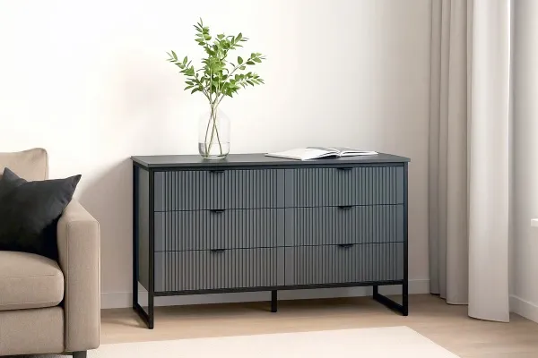Комод 6 ящ "Нора" спальня Графит