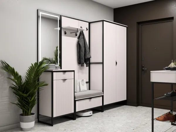 Тумба 1 дв и 1 ящ "Нора" прихожая Персидский жемчуг